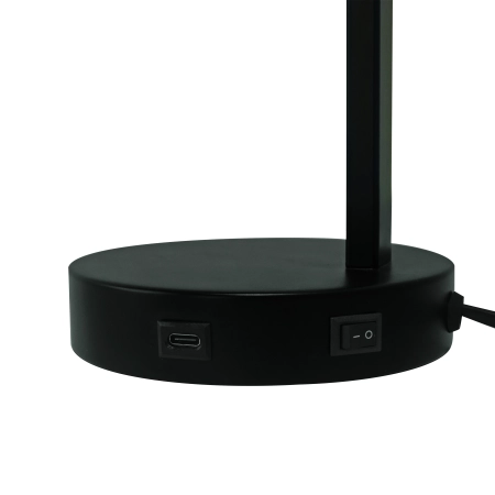 Lampa biurkowa z portem ładowania USB-C czarna Wilmer NO2512305003 - Nordlux